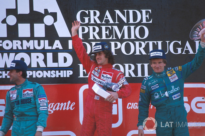 Podium: 1. Alain Prost, 2. Ivan Capelli, 3. Thierry Boutsen