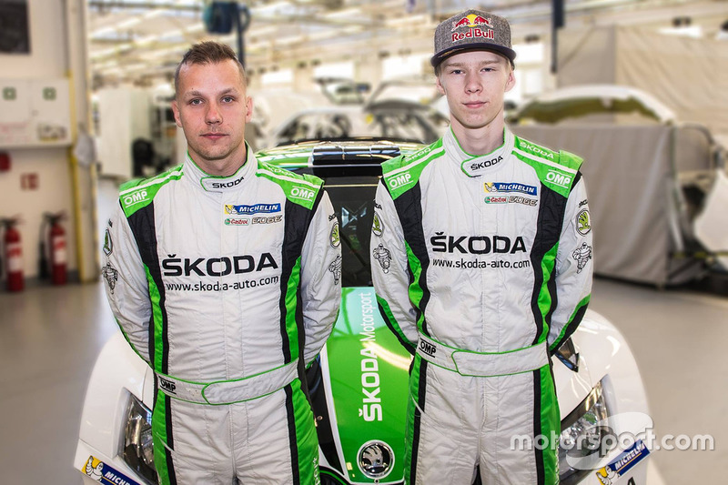 Jonne Halttunen and Kalle Rovanpera, Skoda Motorsport