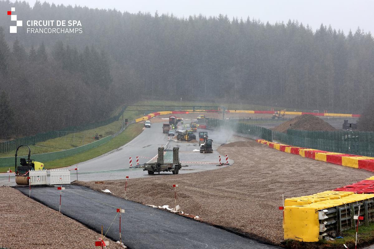 Spa-Francorchamps track work in progress
