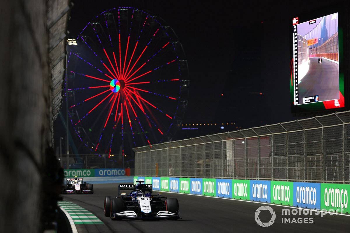 George Russell, Williams FW43B, Mick Schumacher, Haas VF-21