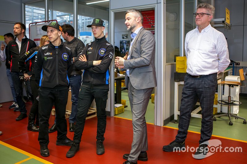 Visita di Andrea Migno e Celestino Vietti, Sky Racing Team VR46 presso la sede Brembo