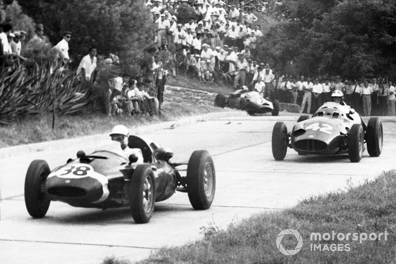 Maurice Trintignant, Cooper T51, Dan Gurney, BRM P25, Carlos Menditeguy, Cooper T51