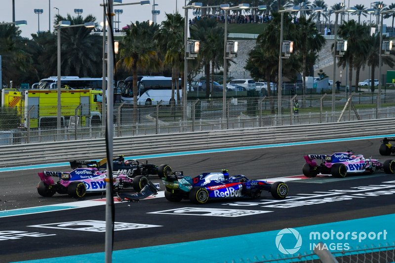 Sergio Pérez, Racing Point RP19, Pierre Gasly, Toro Rosso STR14 Y Lance Stroll, Racing Point RP19