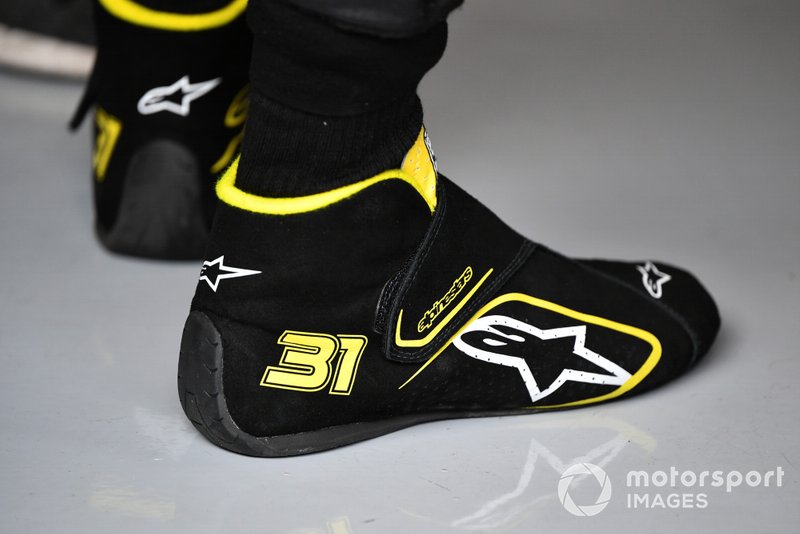 Esteban Ocon's, Renault F1 Team race boots