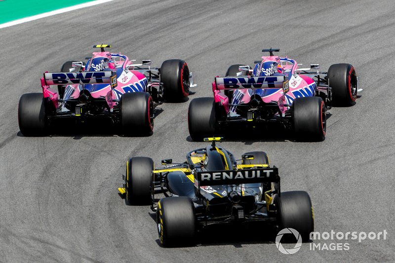 Lance Stroll, Racing Point RP19, Sergio Perez, Racing Point RP19, Nico Hulkenberg, Renault R.S.19