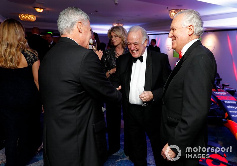 Chase Carey, Chairman, Formula 1, talks to guests