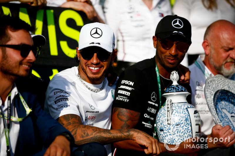 Yarış galibi Lewis Hamilton, Mercedes AMG F1 ve konuklar