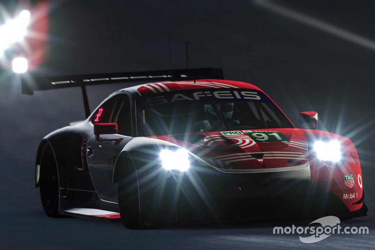 #91 Porsche Esports Team Porsche 911 RSR: André Lotterer, Neel Jani, Mitchell Dejong, Martti Pietila