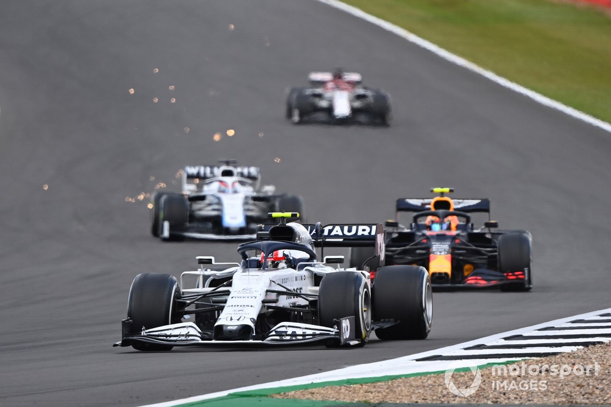 Pierre Gasly, AlphaTauri AT01, Alex Albon, Red Bull Racing RB16, George Russell, Williams FW43, Kimi Raikkonen, Alfa Romeo Racing C39