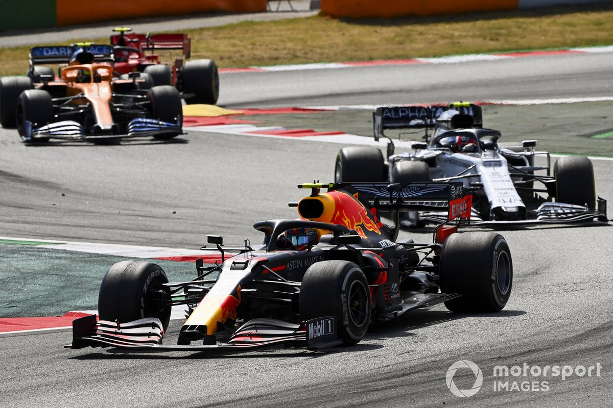 Alex Albon, Red Bull Racing RB16, Pierre Gasly, AlphaTauri AT01, Lando Norris, McLaren MCL35