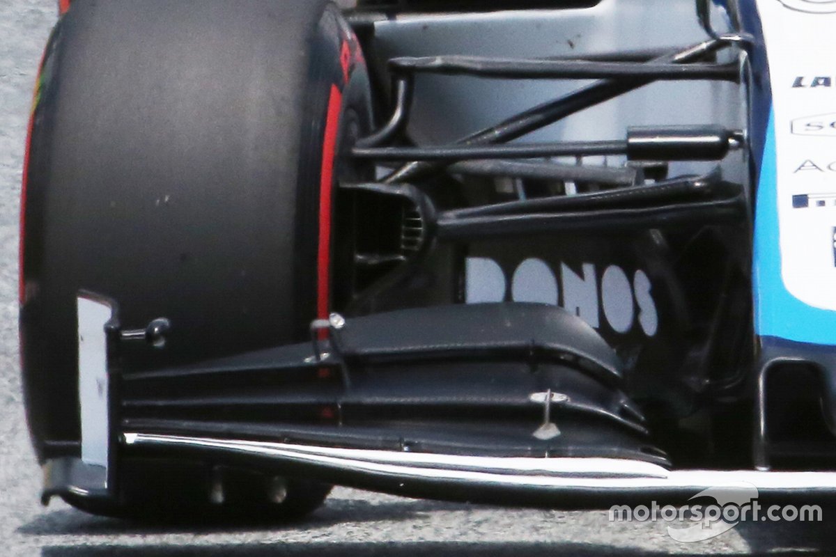 Detalle de la suspensión del Williams FW43