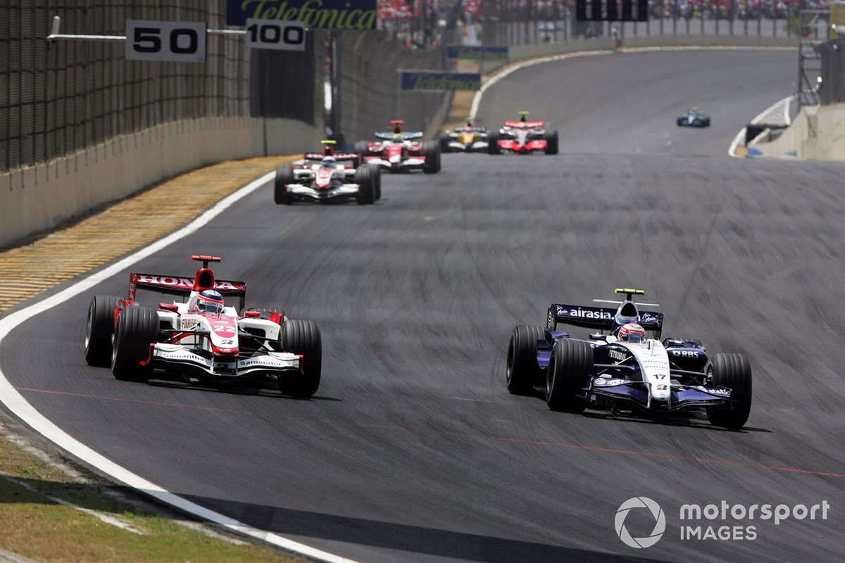 Kazuki Nakajima, Williams FW29 Toyota, Takuma Sato, Super Aguri SA07-Honda, Anthony Davidson, Super Aguri SA07-Honda, Ralf Schumacher, Toyota TF107, Heikki Kovalainen, Renault R27, Lewis Hamilton, McLaren MP4-22 Mercedes