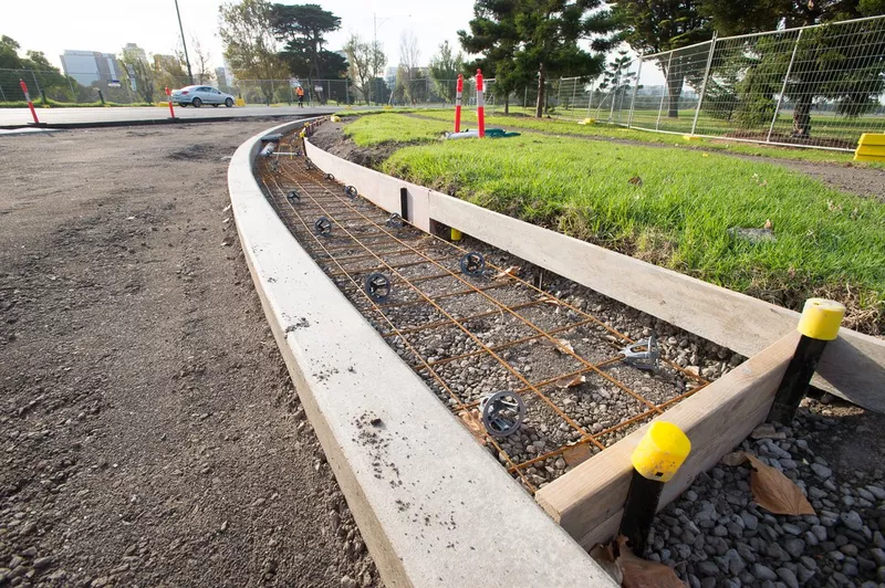 Les travaux au virage 6
