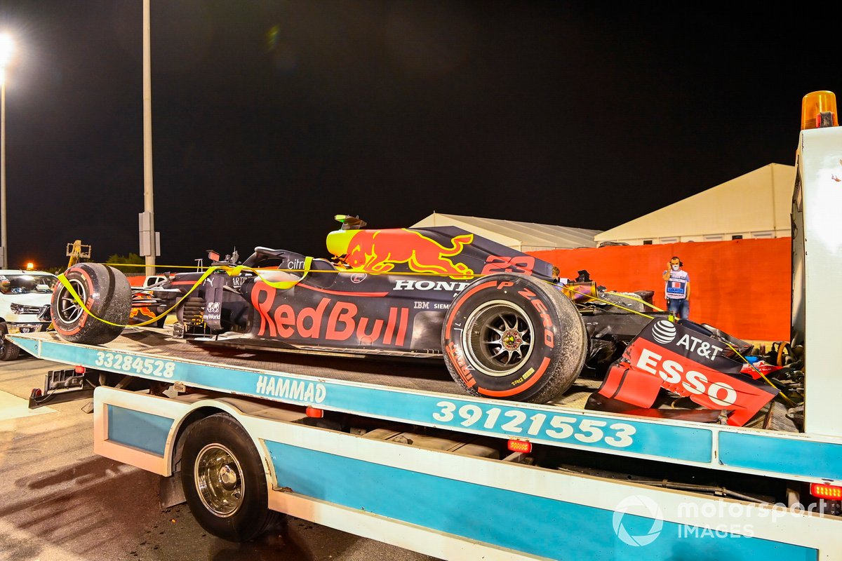 Das Unfallauto von Alexander Albon