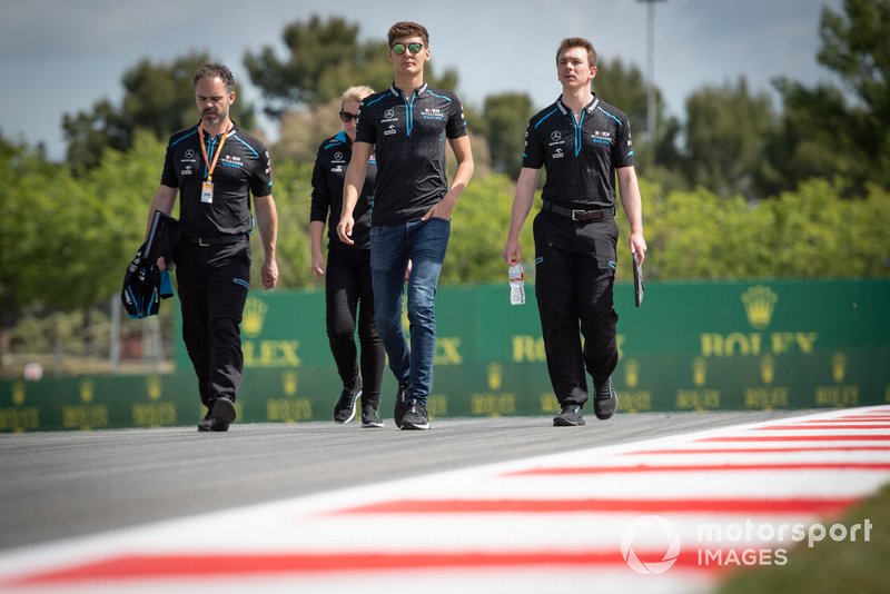 George Russell, Williams Racing fait un trackwalk