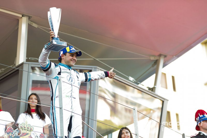 Felipe Massa, Venturi Formula E celebrates 3rd position on the podium