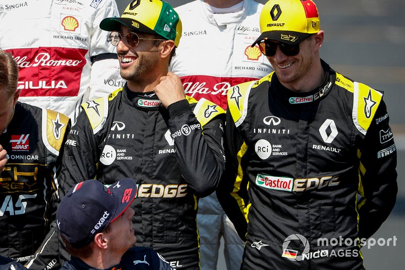 Daniel Ricciardo, Renault F1 Team y Nico Hulkenberg, Renault F1 Team