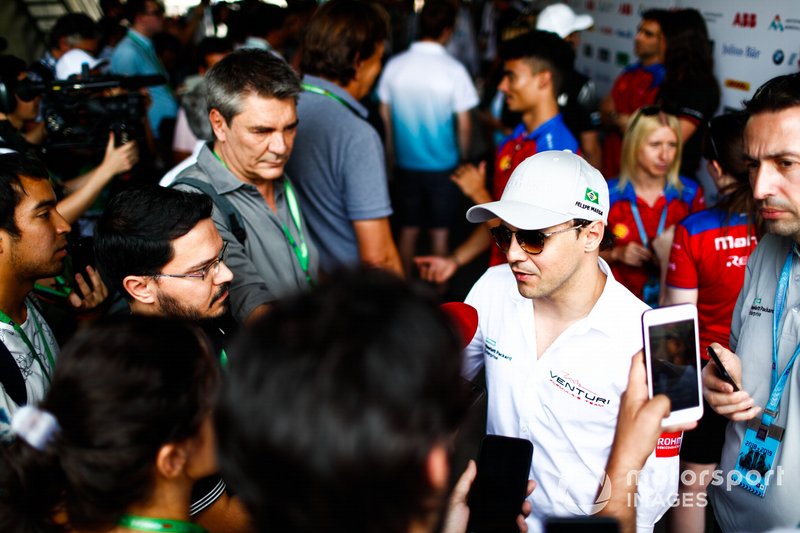 Felipe Massa, Venturi Formula E talks to the press
