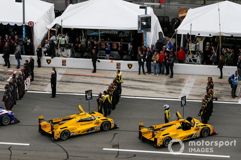 Pre carrera, #84 JDC-Miller Motorsports Cadillac DPi, DPi: Simon Trummer, Stephen Simpson, Chris Miller, Juan Piedrahita, #85 JDC-Miller Motorsports Cadillac DPi, DPi: Misha Goikhberg, Tristan Vautier, Devlin DeFrancesco, Rubens Barrichello