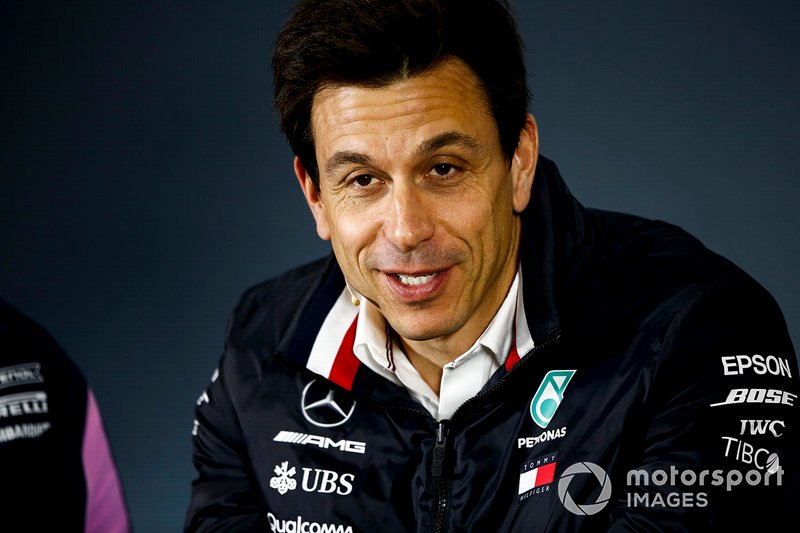 Toto Wolff, Executive Director (Business), Mercedes AMG, in the Friday Press Conference