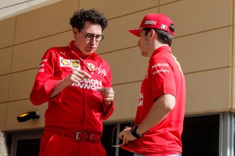 Mattia Binotto en Charles Leclerc, Ferrari