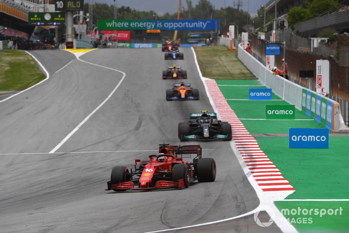 Charles Leclerc, Ferrari SF21, Valtteri Bottas, Mercedes W12, Daniel Ricciardo, McLaren MCL35M