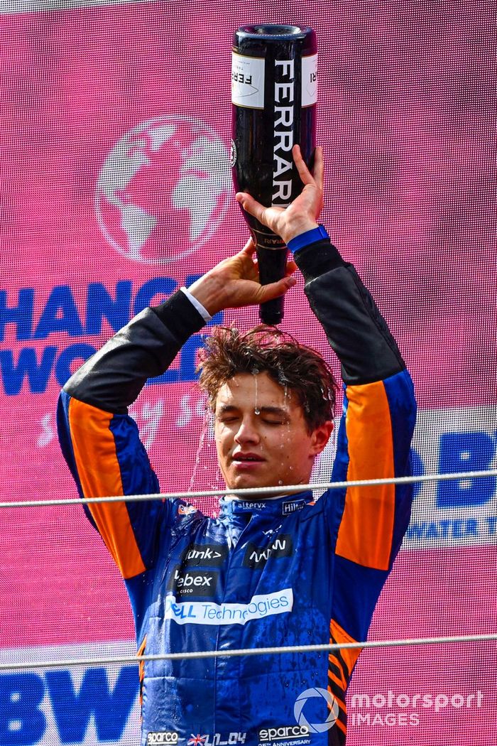 Podio: tercer lugar Lando Norris, McLaren