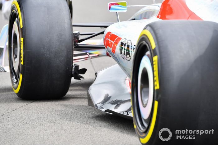 Detalle del Sidepod del coche de Fórmula 1 2022