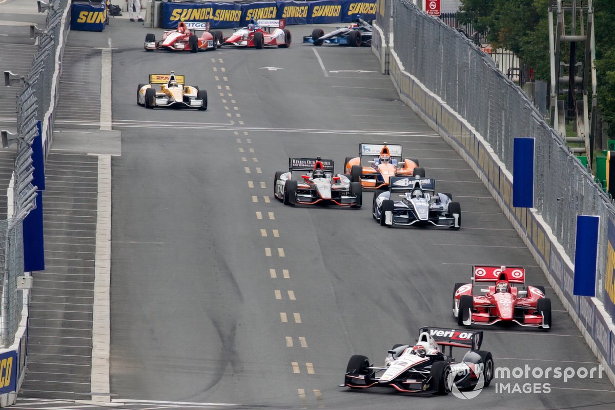 Will Power, Team Penske Chevrolet, Scott Dixon, Chip Ganassi Racing, Alex Tagliani, Team Barracuda, J. R. Hildebrand, Panther Racing, Charlie Kimball, Chip Ganassi Racing