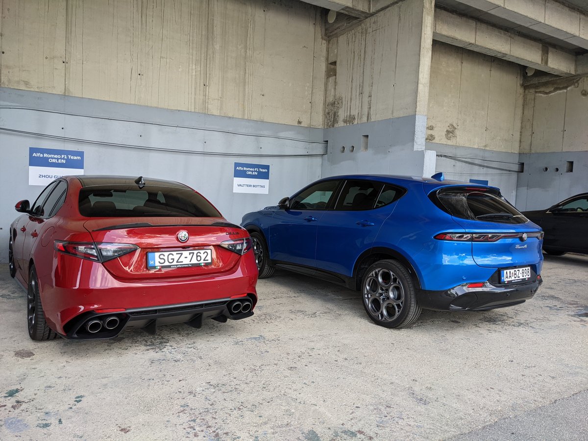 Alfa Romeo Giulia, Guanyu Zhou; Alfa Romeo Tonale, Valtteri Bottas