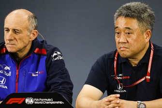 Franz Tost, Team Principal, Scuderia Toro Rosso, and Masashi Yamamoto, General Manager, Honda Motorsport, in the Team Principals Press Conference