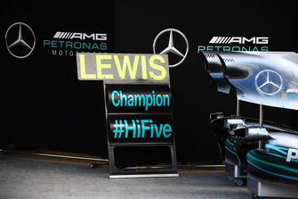 Pit board for five time World Champion Lewis Hamilton, Mercedes AMG F1