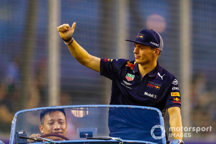 Max Verstappen, Red Bull Racing, en el desfile de pilotos