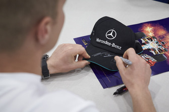 Valtteri Bottas, Mercedes AMG F1, signs autographs and poses for pictures with fans