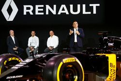 Patrice Ratti, Directeur Général de Renault Sport; Cyril Abiteboul, Directeur Général de Renault Sport Racing; Frédéric Vasseur, Directeur de la Compétition de Renault Sport F1 Team; Carlos Ghosn, Président de Renault