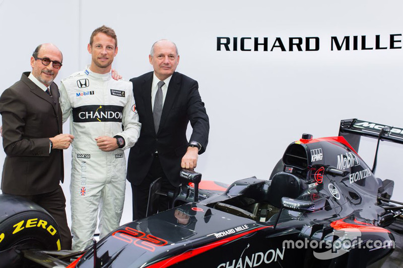 Jenson Button, McLaren, Ron Dennis, Presidente y CEO de McLaren Technology Group Chairman y Richard 