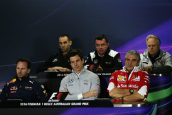 Christian Horner, Team Principal de Red Bull Racing lors de la conférence de presse