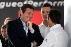 Gerard Neveu, PDG du WEC, avec #7 Audi Sport Team Joest Audi R18: Andre Lotterer, Benoit Tréluyer