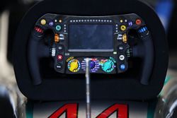 Das Lenkrad von Lewis Hamilton, Mercedes AMG F1 W07 Hybrid