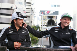 Sergio Perez, Sahara Force India F1 et Nico Hulkenberg, Sahara Force India F1