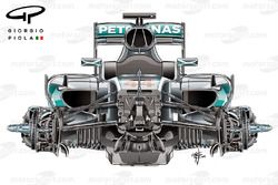 Mercedes W07 sospensione anteriore, terza vista