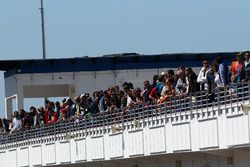 Fans on the grandstand