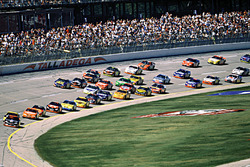 Dale Earnhardt leads