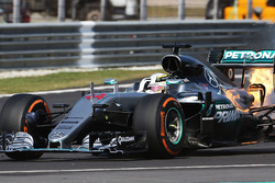 Lewis Hamilton, Mercedes AMG F1 W07 Hybrid retired from the race with a blown engine
