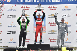 Podium: Sieger Sébastien Bourdais, KV Racing Technology, Chevrolet, 2. Conor Daly, Dale Coyne Racing