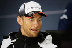 Jenson Button, McLaren in the FIA Press Conference