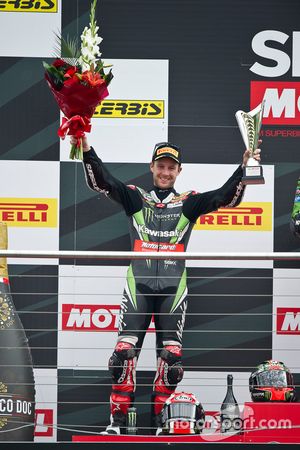 Jonathan Rea, Kawasaki Racing Team, sur le podium