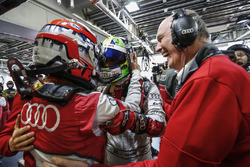 Loïc Duval, Lucas di Grassi, Audi Sport Team Joest, Dr. Wolfgang Ullrich, Head of Audi Sport