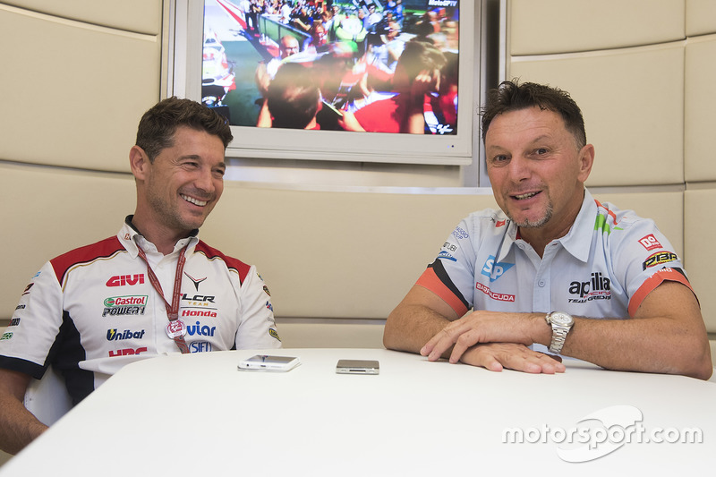 Lucio Cecchinello, Team LCR Honda Team Principal, Fausto Gresini, Aprilia Gresini Racing Team Team P