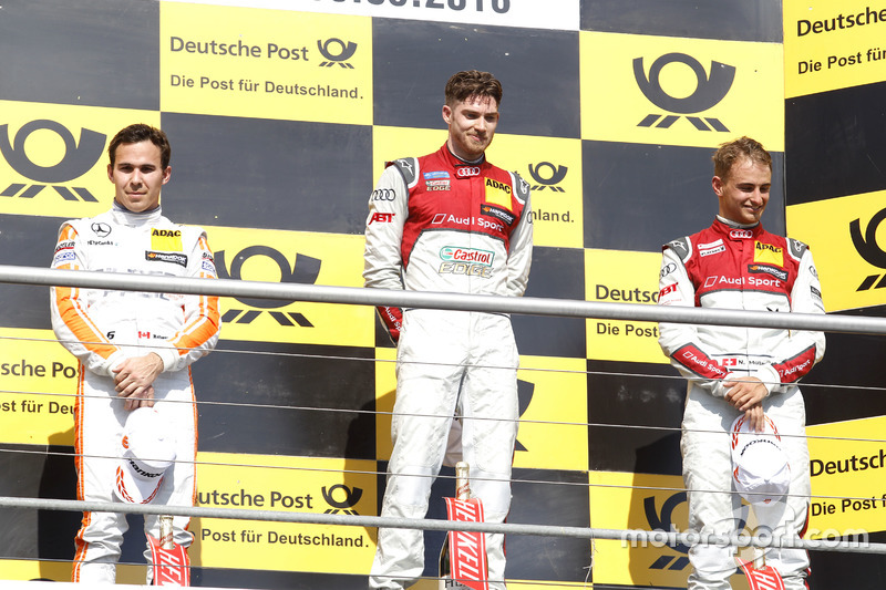 Podium: 2. Robert Wickens, Mercedes-AMG Team HWA, Mercedes-AMG C63 DTM; 1. Edoardo Mortara, Audi Spo